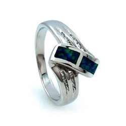 Twisted Australian Opal Ring