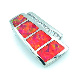 Pink Australian Opal Slider Pendant