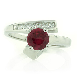 Sterling Silver 1 carat Ruby Ring