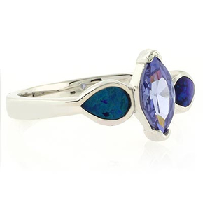 Affordable Tanzanite Opal Ring