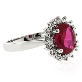 Red Ruby Princess Kate Style Ring