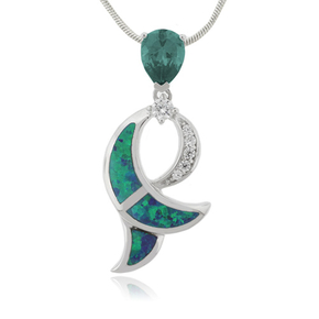 Color Change Alexandrite Opal Sterling Silver Necklace