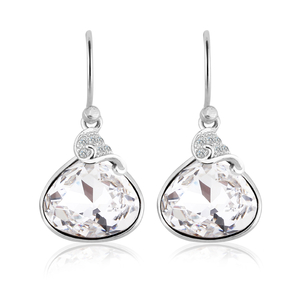 Beautiful Swarovski Crystal White Earrings