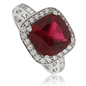 Beautiful Red Ruby .925 Silver Ring