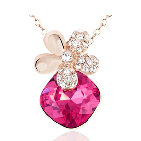 Amazing Pink Swarovski Necklace