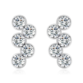 White Swarovski Crystal Earrings