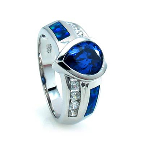 Beautiful Australian Opal Ring with Tanzanite