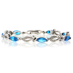 Blue Topaz Silver Bracelet