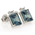 Emerald Cut Alexandrite Silver Stud Earrings
