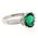 Oval Cut Channel Setting Emerald Ring