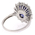 Tanzanite Sterling Silver Princess Kate Style Ring