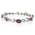 Oval Cut Alexandrite Silver Bracelet Purple to Pink Color Change