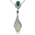 Pear Cut Alexandrite withe opal Silver Pendant