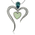 Heart Pendant with Opal and Alexandrite