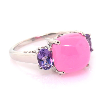 pink jade ring
