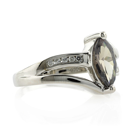 Sterling Silver Marquise Cut Alexandrite Rings
