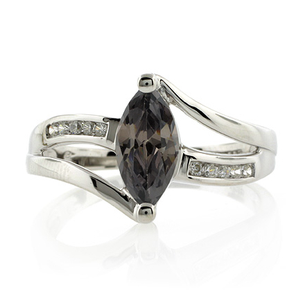 Sterling Silver Marquise Cut Alexandrite Rings