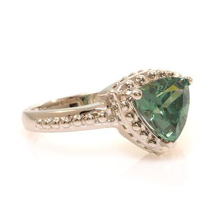 Trillion Cut Gorgeous Alexandrite Sterling Silver Ring