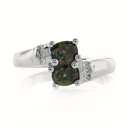 Mystic Topaz Silver Ring Great Price