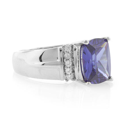Unisex Tanzanite Silver Ring