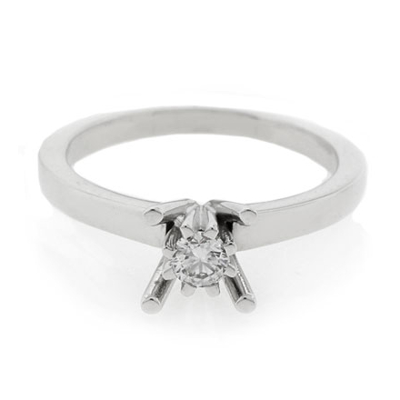 0.19 ct tw Diamond Engagement Ring Setting in 18K White Gold