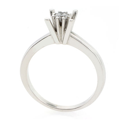 0.19 ct tw Diamond Engagement Ring Setting in 18K White Gold
