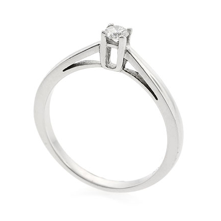 0.12 ct tw Diamond Engagement Ring Setting in 18K White Gold