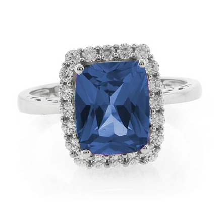 High Quality Blue Topaz Sterling Silver Ring