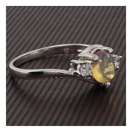 Natural Mexican Jelly Fire Opal Ring