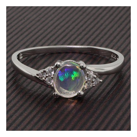 Mined High Quality Mexican Jelly Fire Opal Ring
