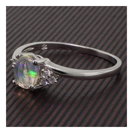 Mined High Quality Mexican Jelly Fire Opal Ring