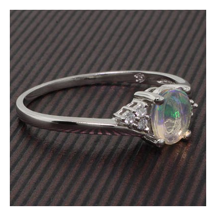 Mined High Quality Mexican Jelly Fire Opal Ring