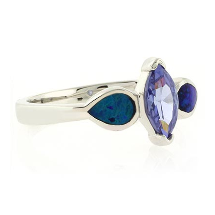 Affordable Tanzanite Opal Ring