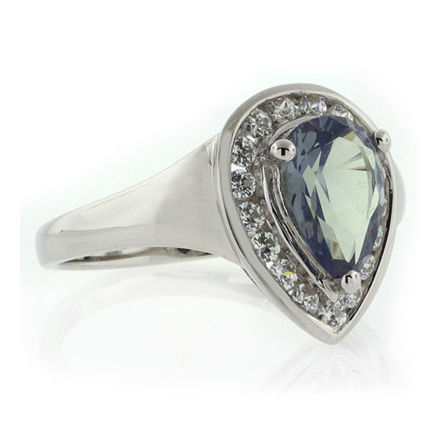 Alexandrite Sterling Silver Ring Pinkish Color Change