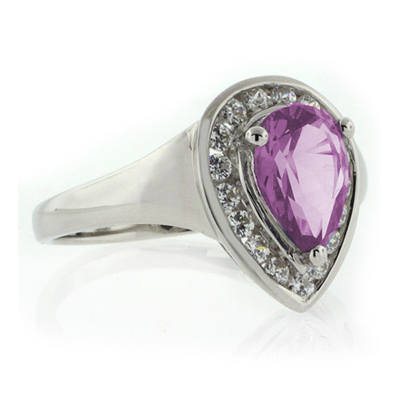 Alexandrite Sterling Silver Ring Pinkish Color Change