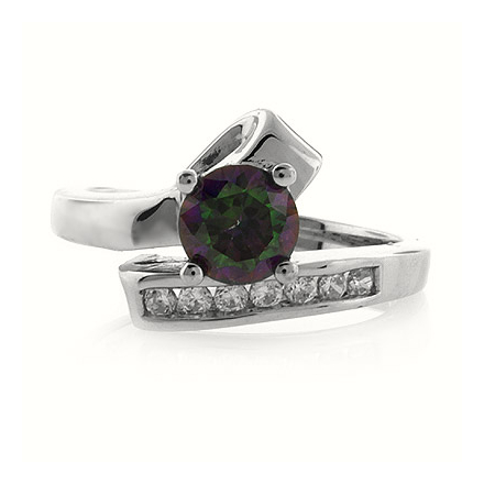Mystic Sterling Silver Topaz Ring