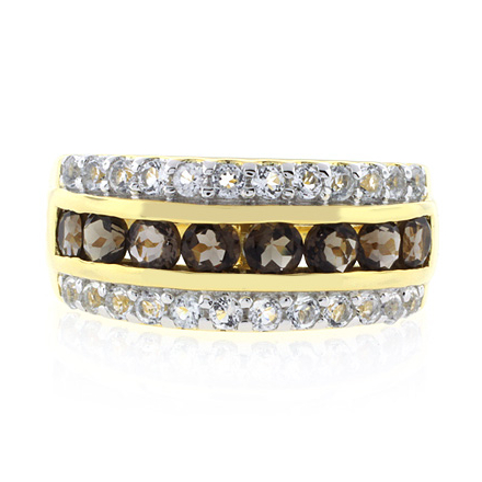 Genuine Smoky Topaz Sterling Silver Ring