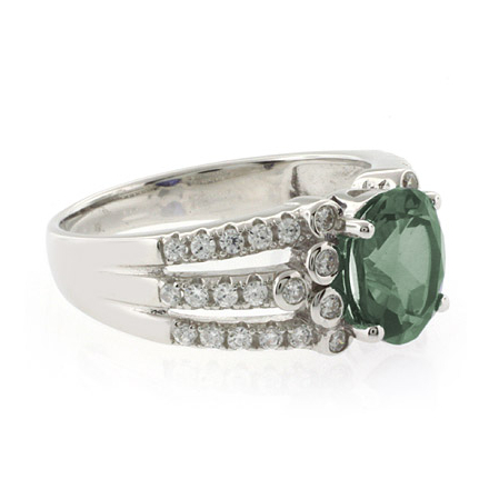 Beautiful Oval Cut Alexandrite Color Changing Unisex Silver Ring