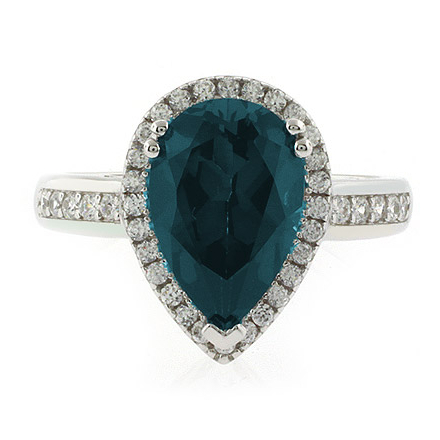 Pear Cut High Quality Alexandrite Silver Ring