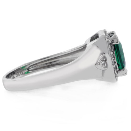 Elegant Cushion Cut Emerald Ring