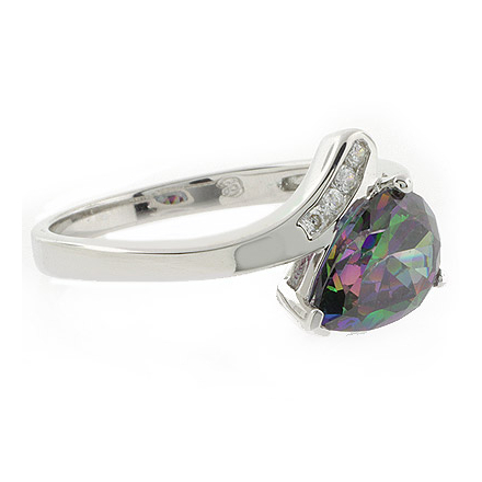 Sterling Silver Solitaire Mystic Topaz Ring