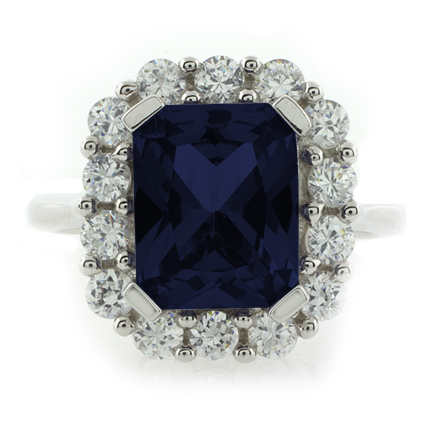 Beautiful Sapphire Silver Ring