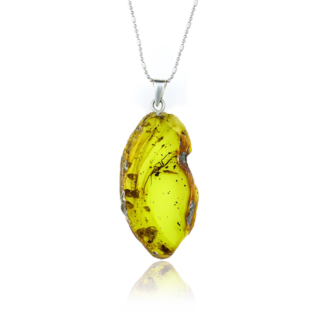 Natural Amber Pendant With Mosquito Inside