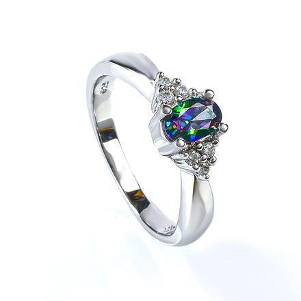 Mystic Topaz Sterling Silver Ring