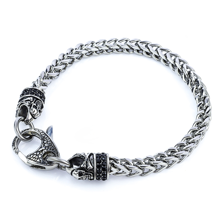 Stainless Steel Skull Bracelet For Men