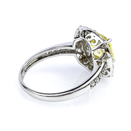 Zultanite Color Change Stone Ring With Simulated Diamonds