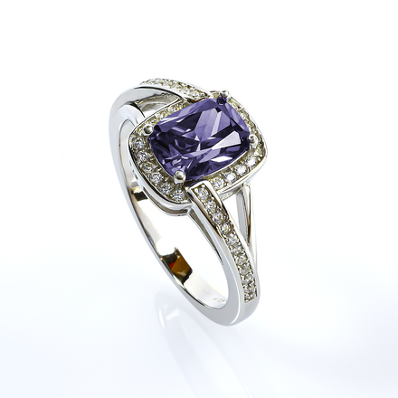 Sterling Silver Amethyst Fashion Ring