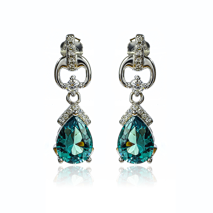 Pear Cut Alexandrite Drop Earrings