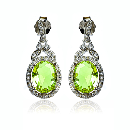 Alexandrite Sterling Silver Pendant Earrings Set