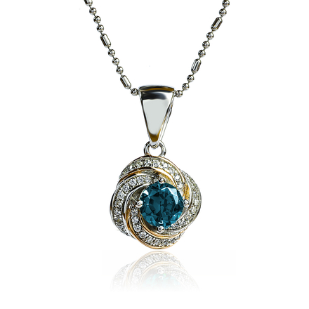 Silver Alexandrite Halo Earrings and Pendant Set